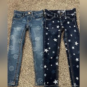 2 pairs of girls jeggings size 4/5